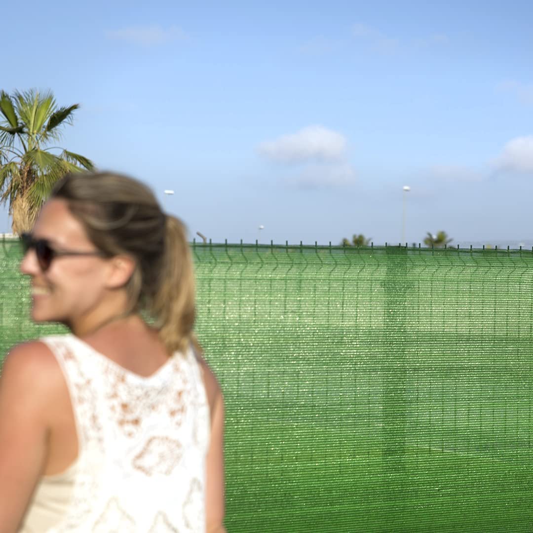 Suinga Malla de Sombreo 1,5x50 m | Ocultación y Privacidad para Terraza o Jardin | Malla de Ocultación Verde 90 g/m2 | Ocultación 85%, Verde