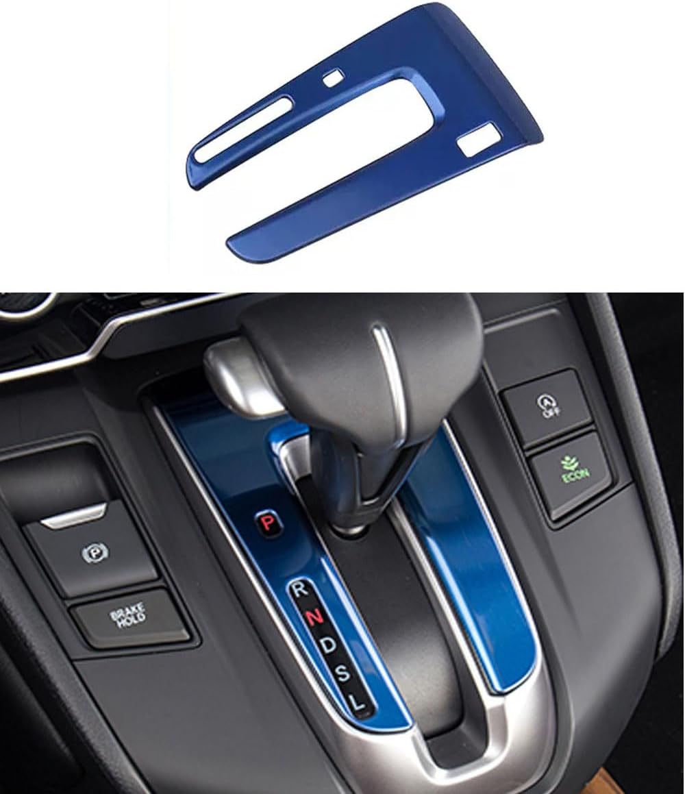 Car Accessories Fit for Honda CR-V CRV 2017-2022 Stainless Steel (Dazzling Blue) Interior Gear Shift Panel Cover Decoration Trim 1PC(with Gear Lever)