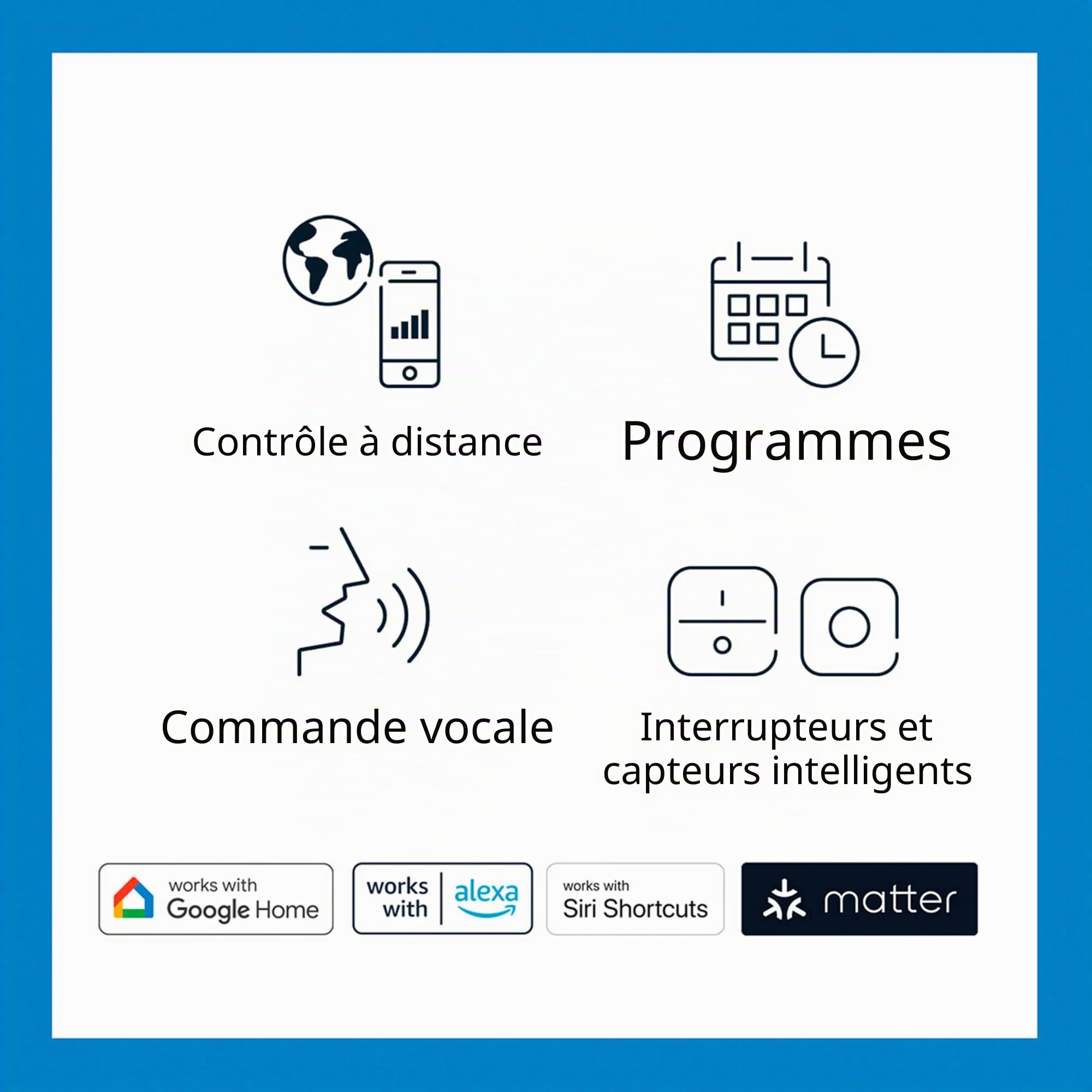 WiZ Spots LED connecté Wi-Fi IMAGEO noir 2x5W, 2700-6500K, Nuances de Blanc, fonctionne avec Alexa, Google Assistant et Apple HomeKit