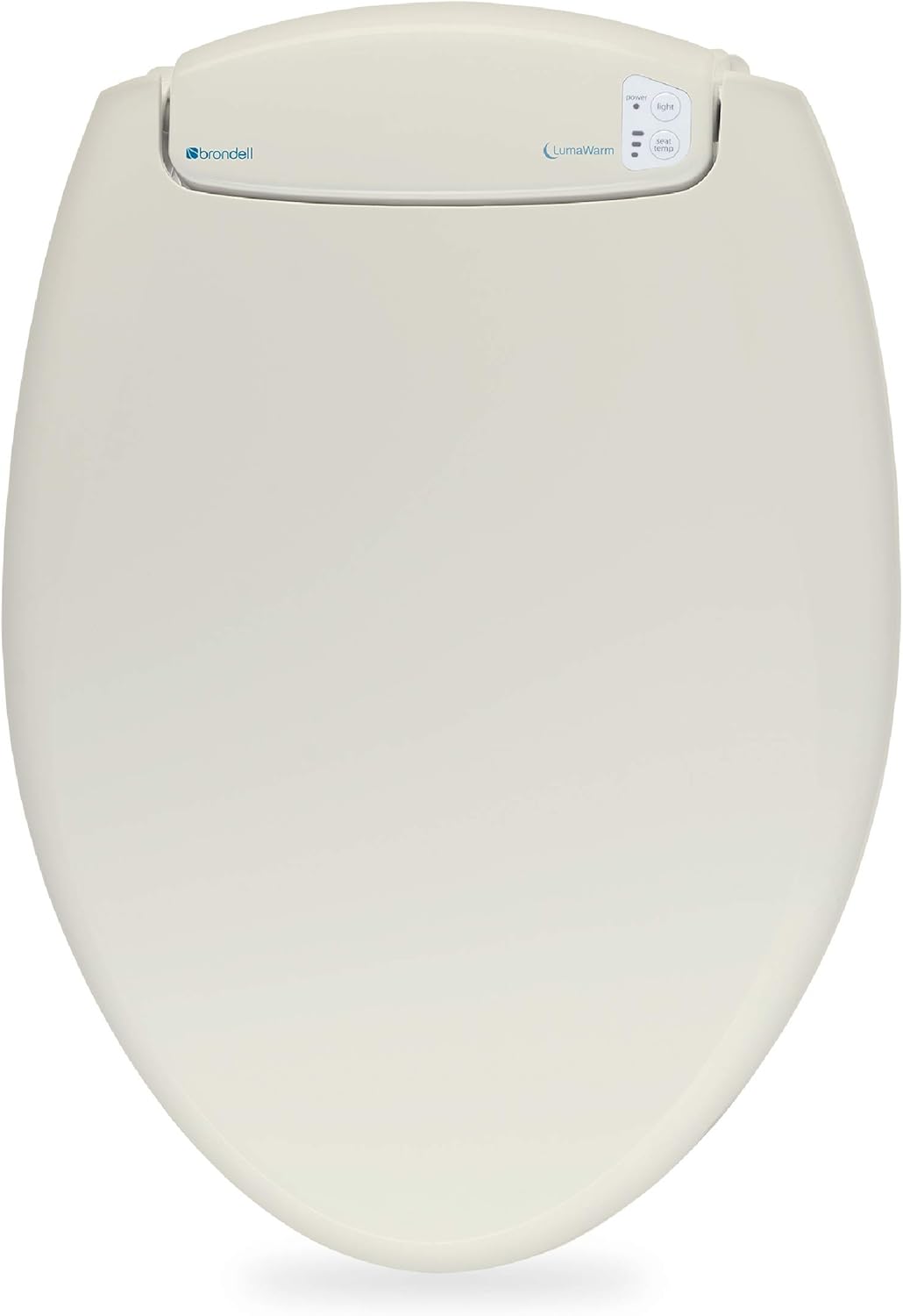 Brondell L60-EB LumaWarm Heated Nightlight Elongated Toilet Seat, Biscuit