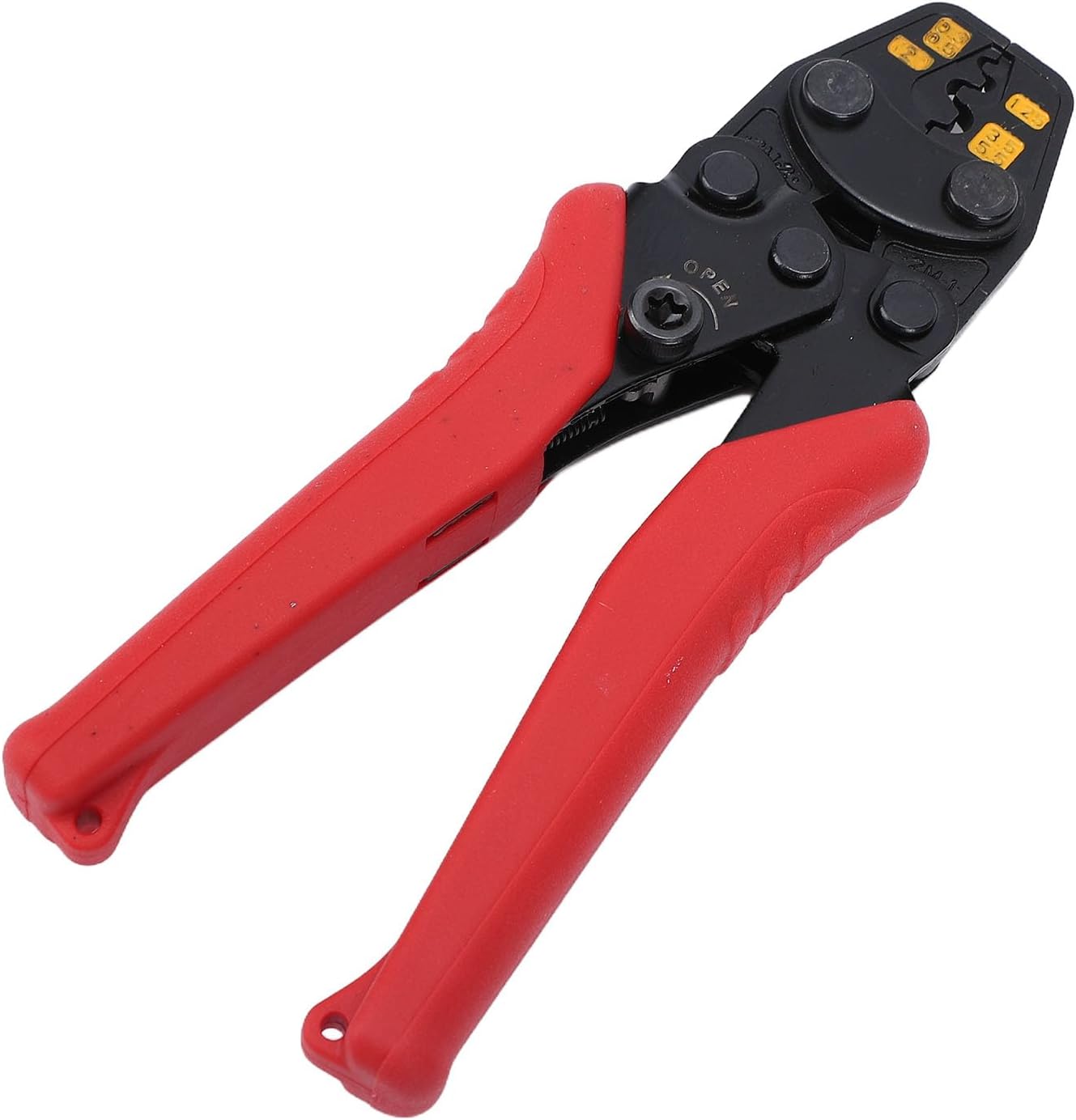 Hilitand Ratchet Wire Terminal Crimper Professional Ratcheting Crimping Tool with Alloy Steel Jaws and Comfortable PC Handle for UT OT C45 Non Insulated Terminals 0.3-5.5mm