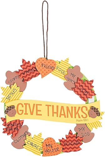 Miniatura 3 de Craft County Kits de manualidades con temática de Acción de Gracias, proyectos de arte para las fiestas, manualidades de corona de agradecimiento