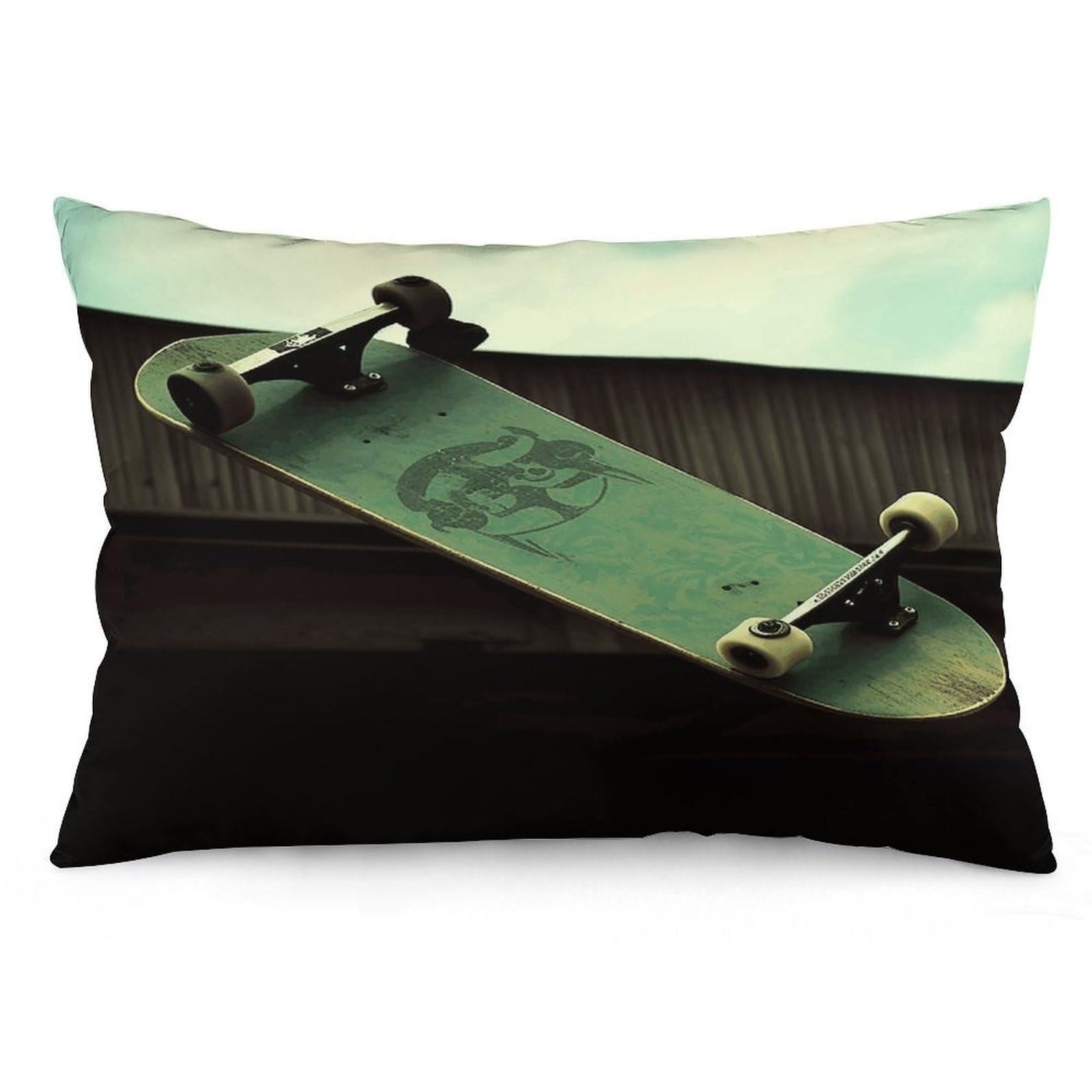 Wsoihfec Style Skateboard Throw Pillow Covers Decorative, Pillow Cases Soft Plush, Modern Farmhouse Boho Cushion Cover For Bed Couch Sofa Living Room Spring Decor12 X20