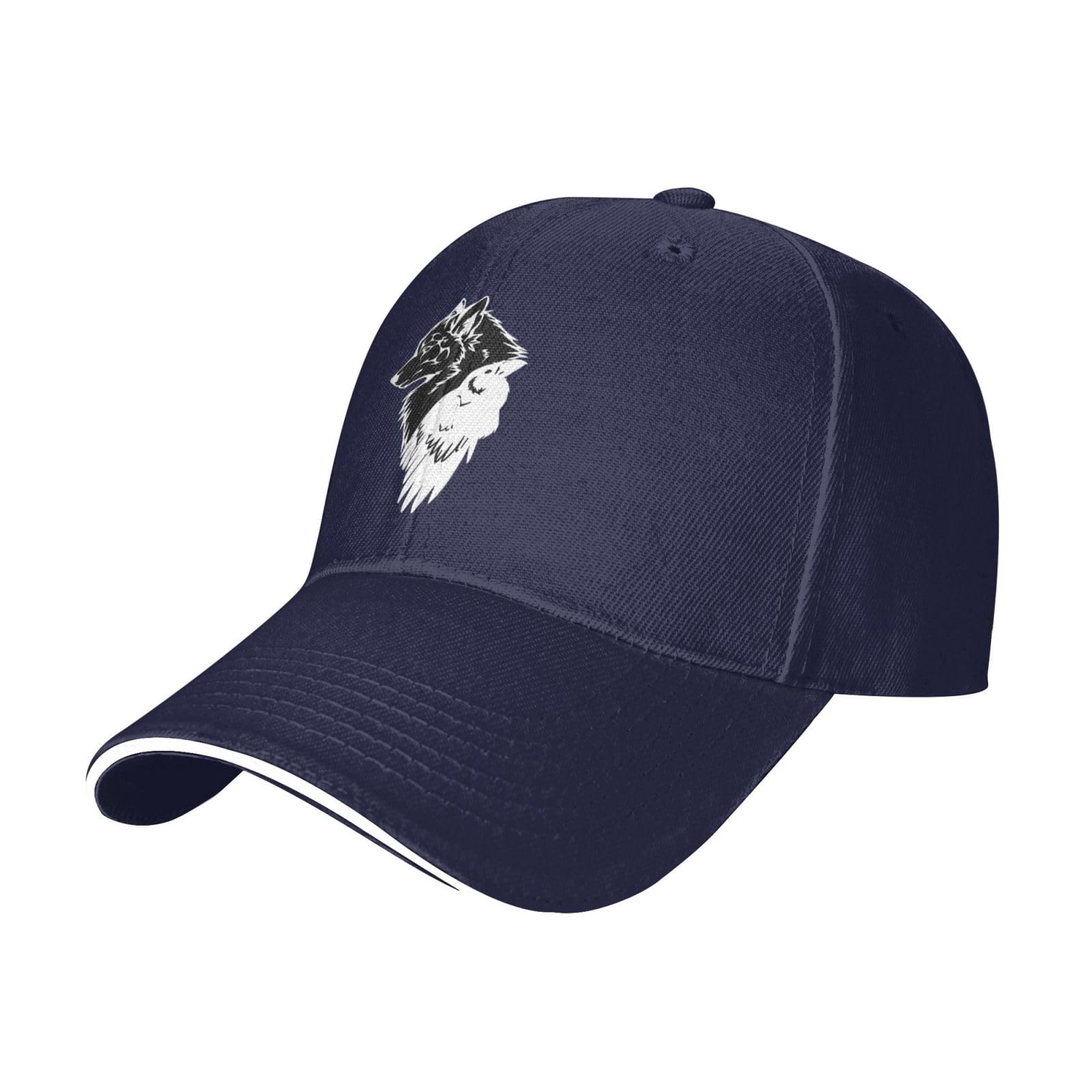 Viking Norse Wolf Raven Rune Baseball Cap Men Women - Classic Dad Hat Adjustable Plain Hat