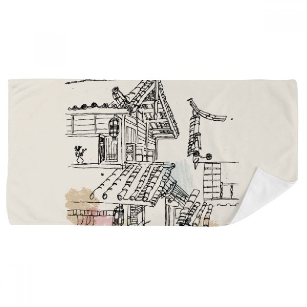 Gant de toilette serviette absorbant Lijiang multicolore 35x70cm