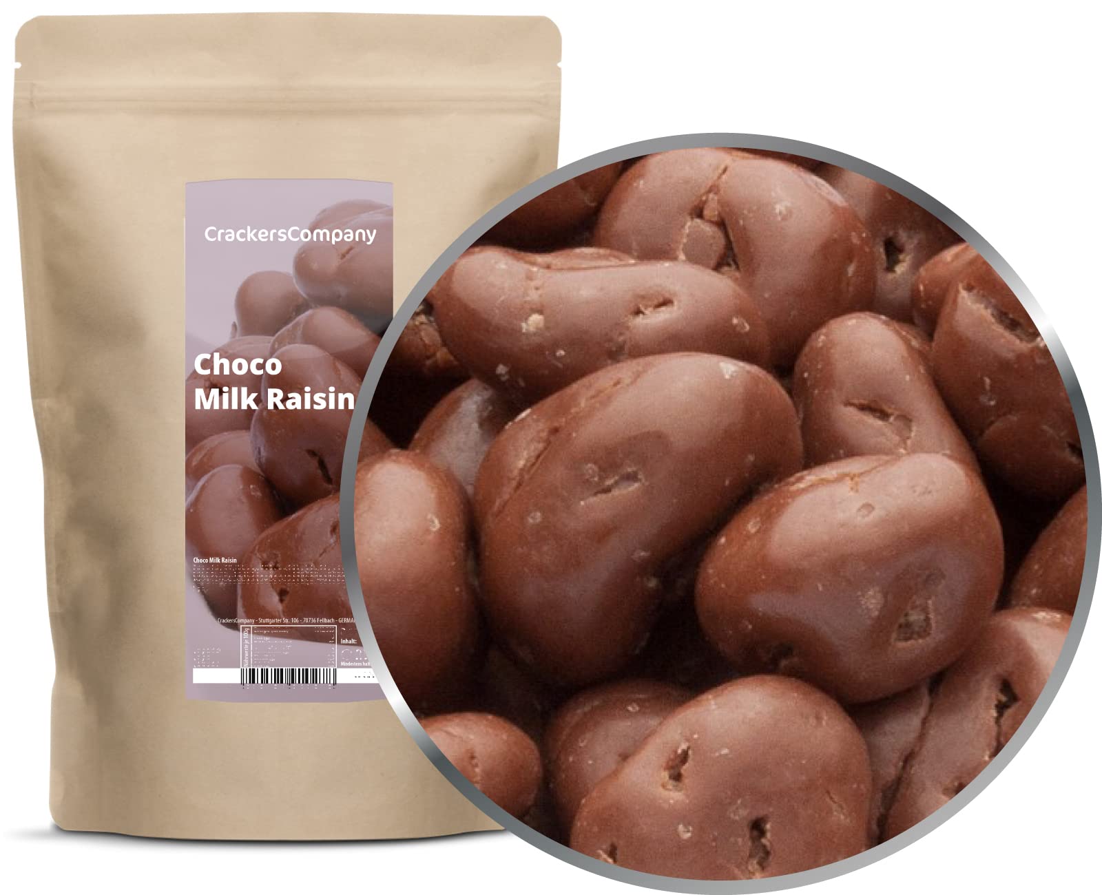 1 x 750g Rosinen mit Vollmilchschokolade - Fruchtig frische Rosinen im zarten Mantel aus Vollmilchschokolade Schokorosinen
