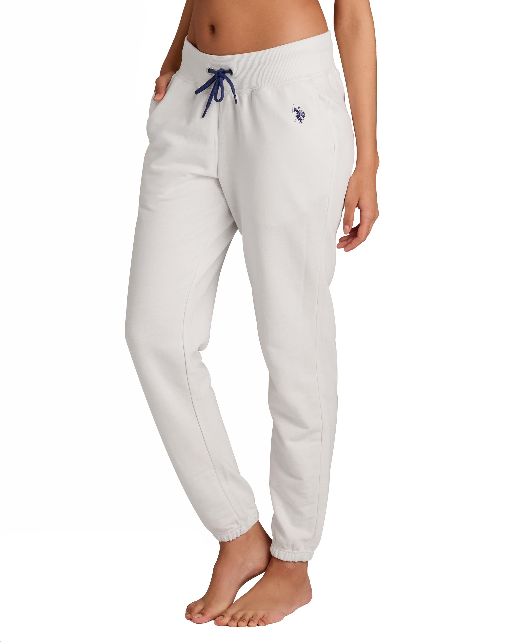 U.S. Polo Assn.Womens Sweatpants with Pockets, French Terry Lounge Pants for Women, Cute Joggers Loungewear