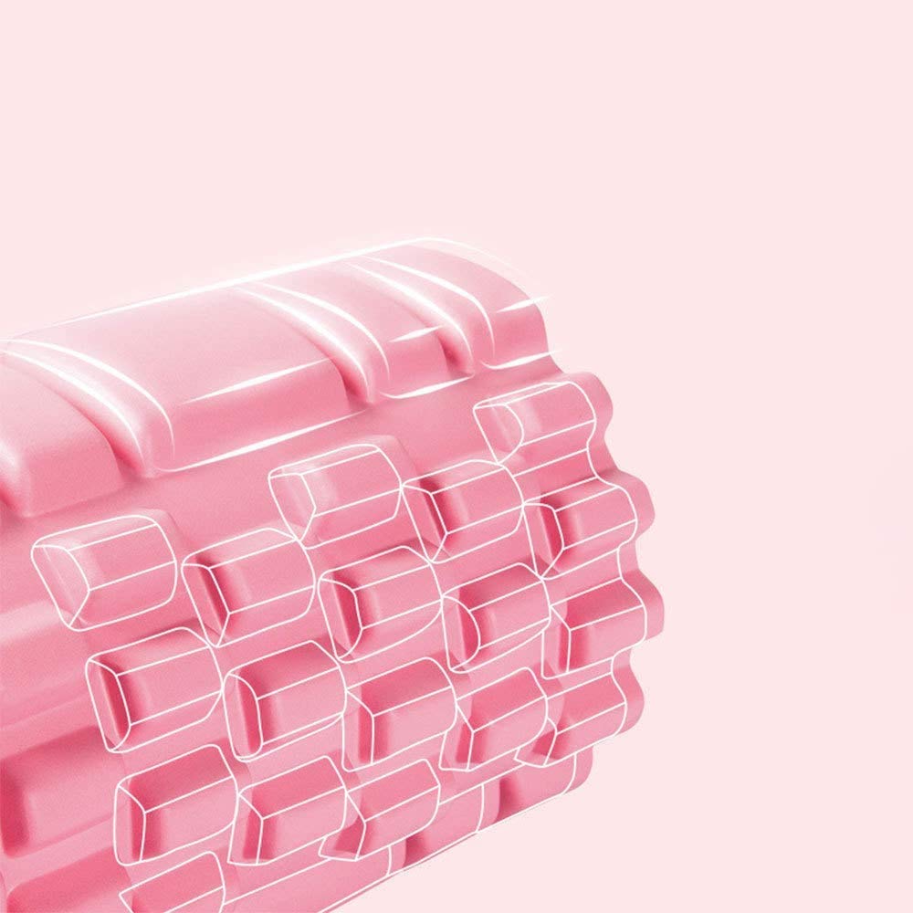 2PCS Colonna Yoga Block Attrezzature per Il Fitness Pilates Foam Roller Fitness Gym Esercizi Rullo per Massaggi muscolari Yoga Brick Sport Gym (Blu + Rosa)