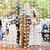 GJCXJGG 150pcs 10Cordes 5.9quot; Guirlandes de grue en origami blanches préfabriquées pour les colombes papier fête mariage rustique le décor la Saint-Valentin-1 chaîne, 5, 9 pouces