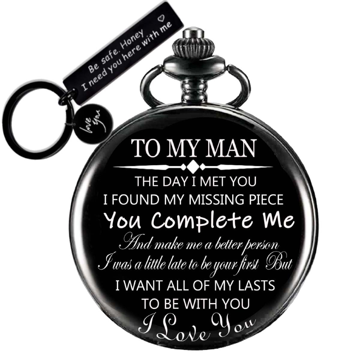 Boyfriend Gifts,to My Man Gifts,Gifts for Boyfriend Men Gifts Best Gifts for Him from Girlfriend,Valentine's Day Gifts for Men,Engraved Pocket Gifts with Drive Safe Keychain for Boyfriend,-image-2