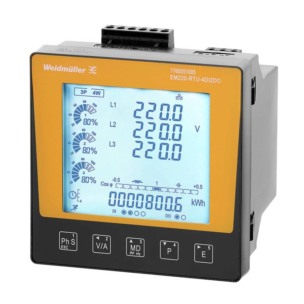Compteur à courant alternatif Weidmüller EM220-RTU-4DI2DO avec 4DI2DO 1 pièce