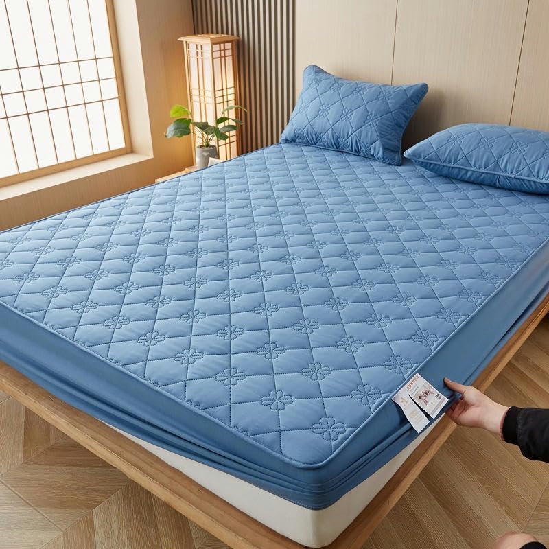 Drap-Housse matelassé pour grand lit double de 25 cm de hauteur