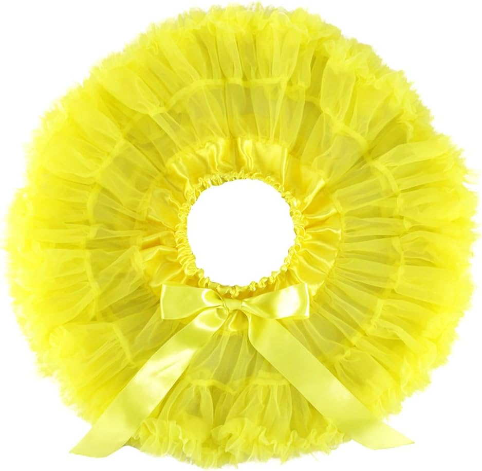 Wennikids Little Girl's Dance Chiffon Pettiskirts Tutu Assorted Size and Color X-Large Yellow