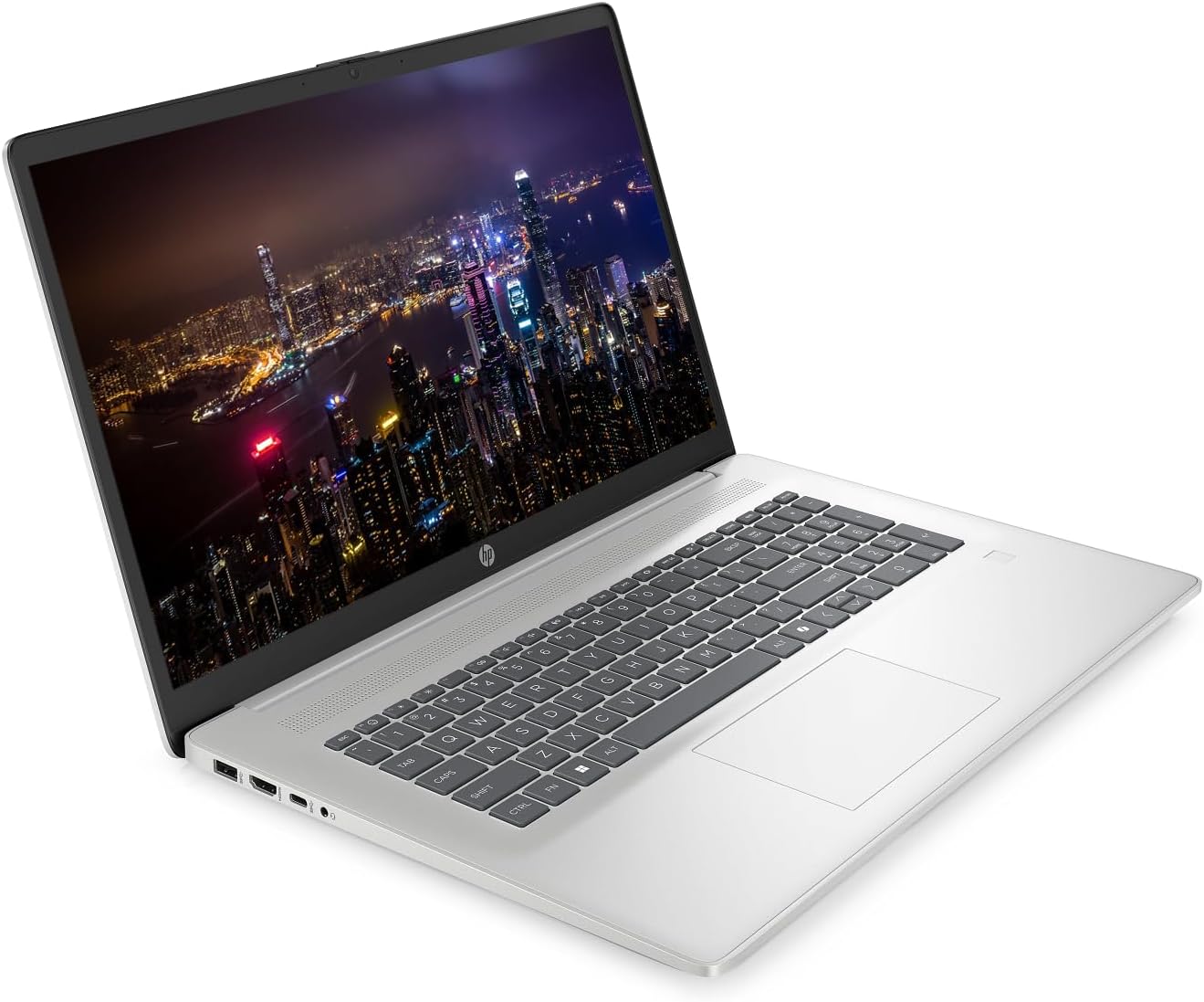 HP 17.3" Touch Laptop, 12-Core Intel Core Ultra 7 255U (Up to 5.2Ghz), 16GB DDR5 RAM 1TB Storage (512GB SSD+512GB Docking Station Set), Fingerprint Reader, Backlit Keyboard, Windows 11, Silver