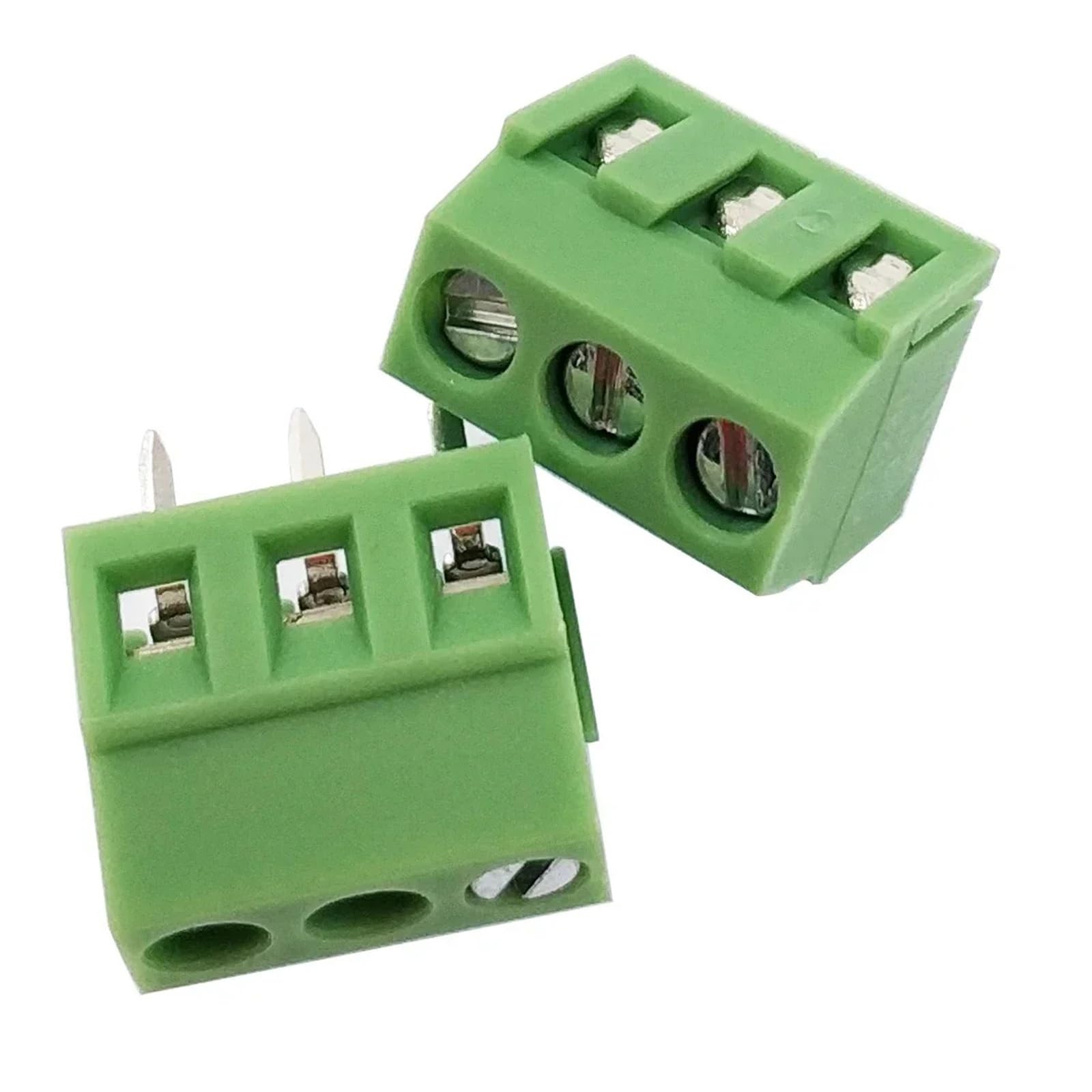50 pz 3.5mm/0.14 ".81mm/0.15in Passo 2P 3P 128-3.5 300V/10A 24-12AWG Giuntabile PCB Connettore A Vite Filo Morsettiera(3.5mm,2P)