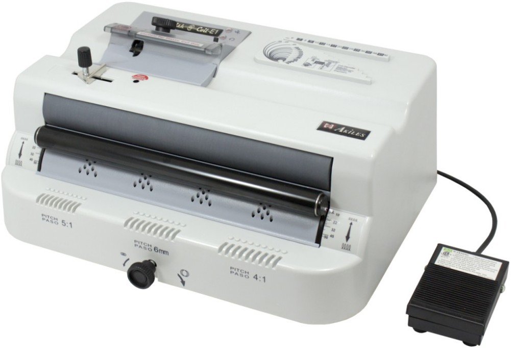 Akiles AFAC-E1 Finish@Coil-E1 Electric Coil Inseter with Built-in Electric Crimper, Full Length Roller with Adjustable Roller Mechanism, Adjustable