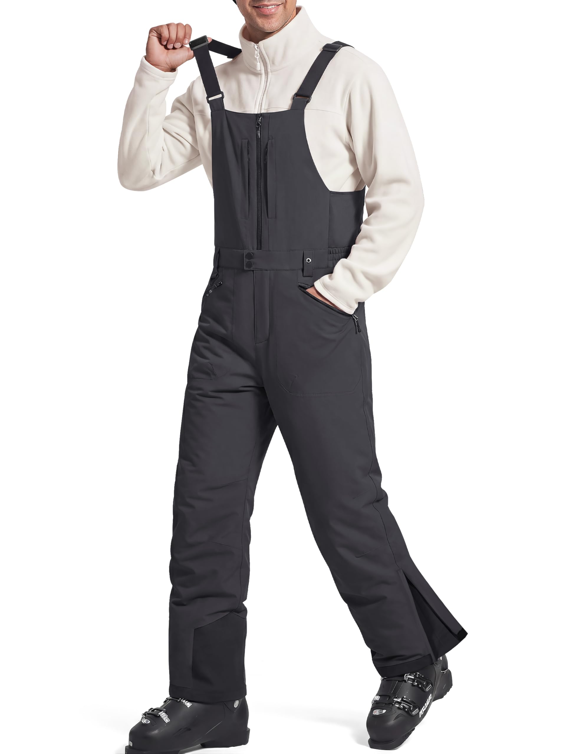 FREE SOLDIER Men's Insulated Snow Bibs