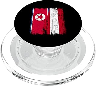 North Korea Austria Half Flag North Korean Austrian Heritage PopSockets PopGrip for MagSafe