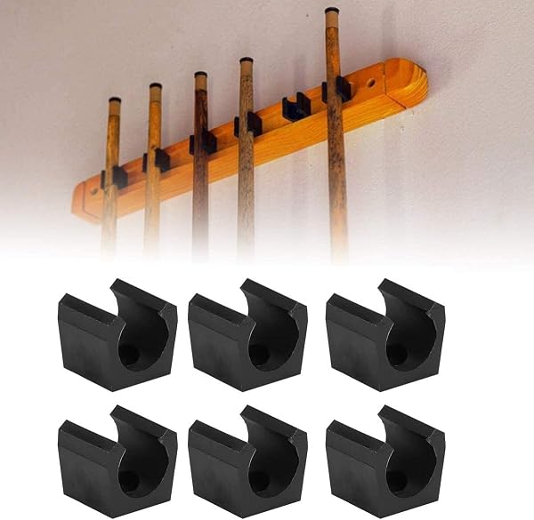 Alomejor 6 pcs Accessoires de Billard Support de Queue de Billard en Plastique Lot de 2 Jeux de Crampons pour Cues de Billard Professionnel et Amateur - 3