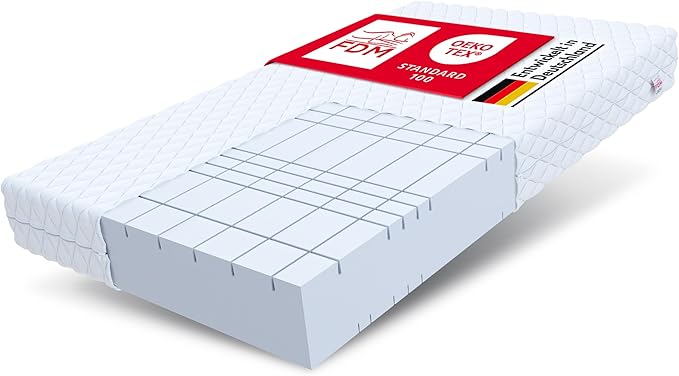 FDM Matratze 180×200 cm Härtegrad H4 Höhe 20 cm Kaltschaummatratze HR-Schaum 7 Komfortzonen mit Hypoallergenem Waschbarem Premium-Bezug Oeko-Tex Pearl MAX FDM Matratze 180×200 cm Härtegrad H4 Höhe 20 cm Kaltschaummatratze HR-Schaum 7 Komfortzonen mit Hypoallergenem Waschbarem Premium-Bezug Oeko-Tex Pearl MAX
