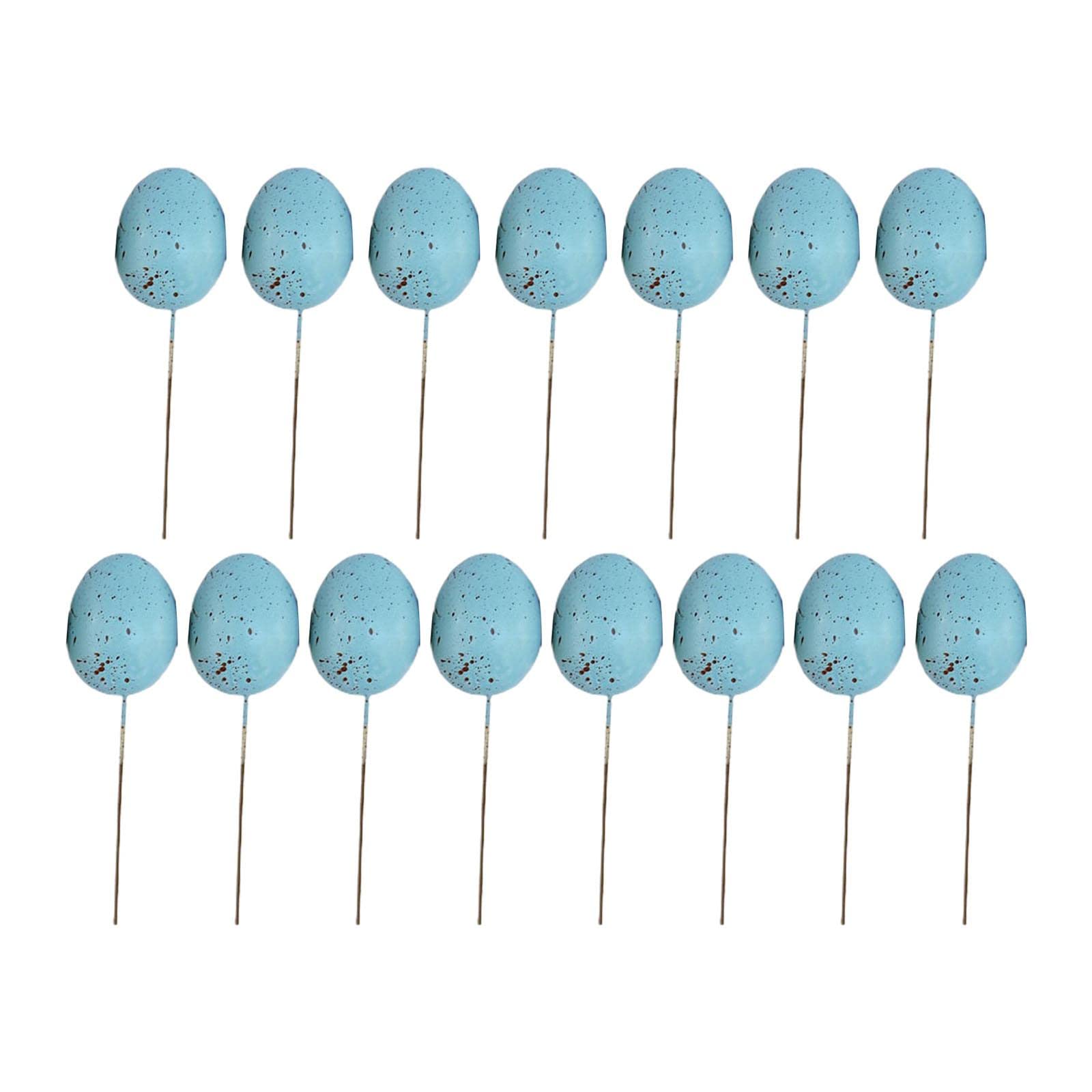Elnwnnkc 20Pcs Easter Foam Eggs Handicraft Cake Stake Ornament Supplies for Festival Holiday Party Background Decor Easter Eggs Decorative
