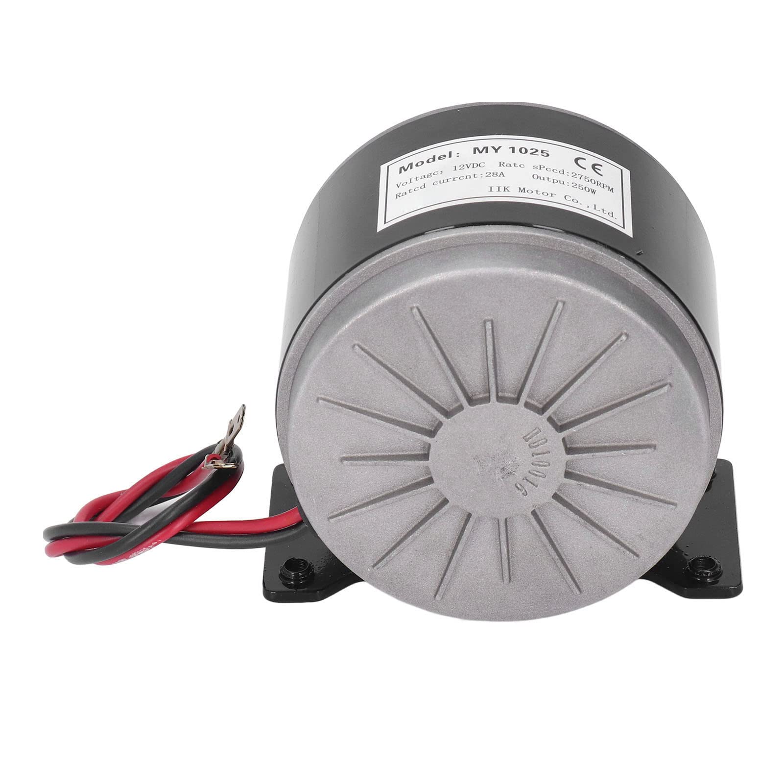 BuyWeek Moteur Électrique MY1025 12V 250W 28A, 2750 Tr/min Moteur à Balais Courant Continu Haute Vitesse pour Trotinette Électrique, Petites Voitures Électriques