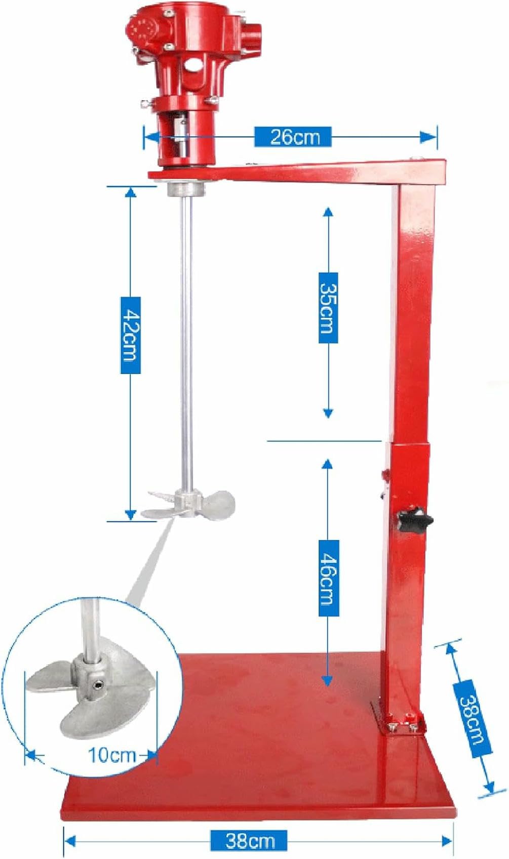 Agitador neumático, agitador Industrial, Mezclador de Barril con Abrazadera, agitador de Aire, Herramienta para Mezclar Pintura, Mezclador neumático, Mezclador de Pintura neumático de 5 Galo
