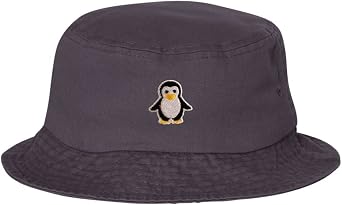 Adult Penguin Embroidered Bucket Cap 