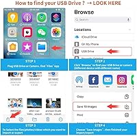 Vista 4 de Adaptador de Lightning a USB para Cámara Apple MFi Certificado, Cable OTG Hembra Lightning USB 3.0 Compatible con iPhone/iPad, Soporta Conexión