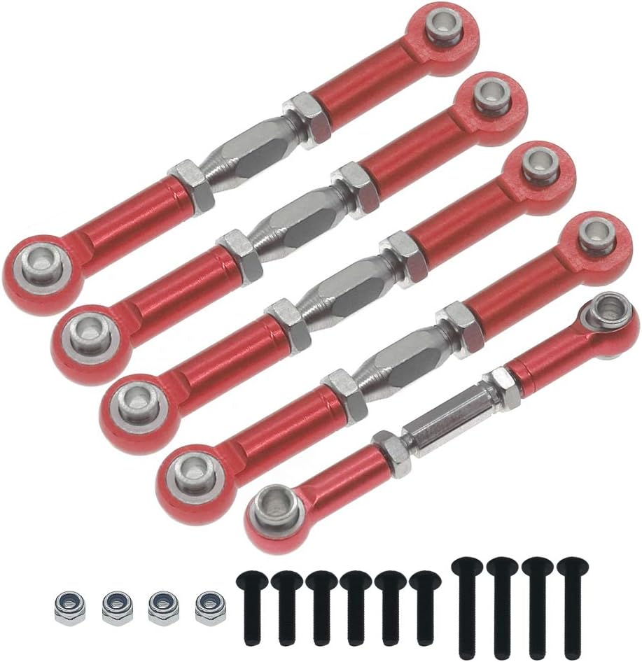 For Redcat Blackout Parts Turnbuckle Redcat Blackout Xte Pro Parts 2X Machined Alloy Tie Rod(red)