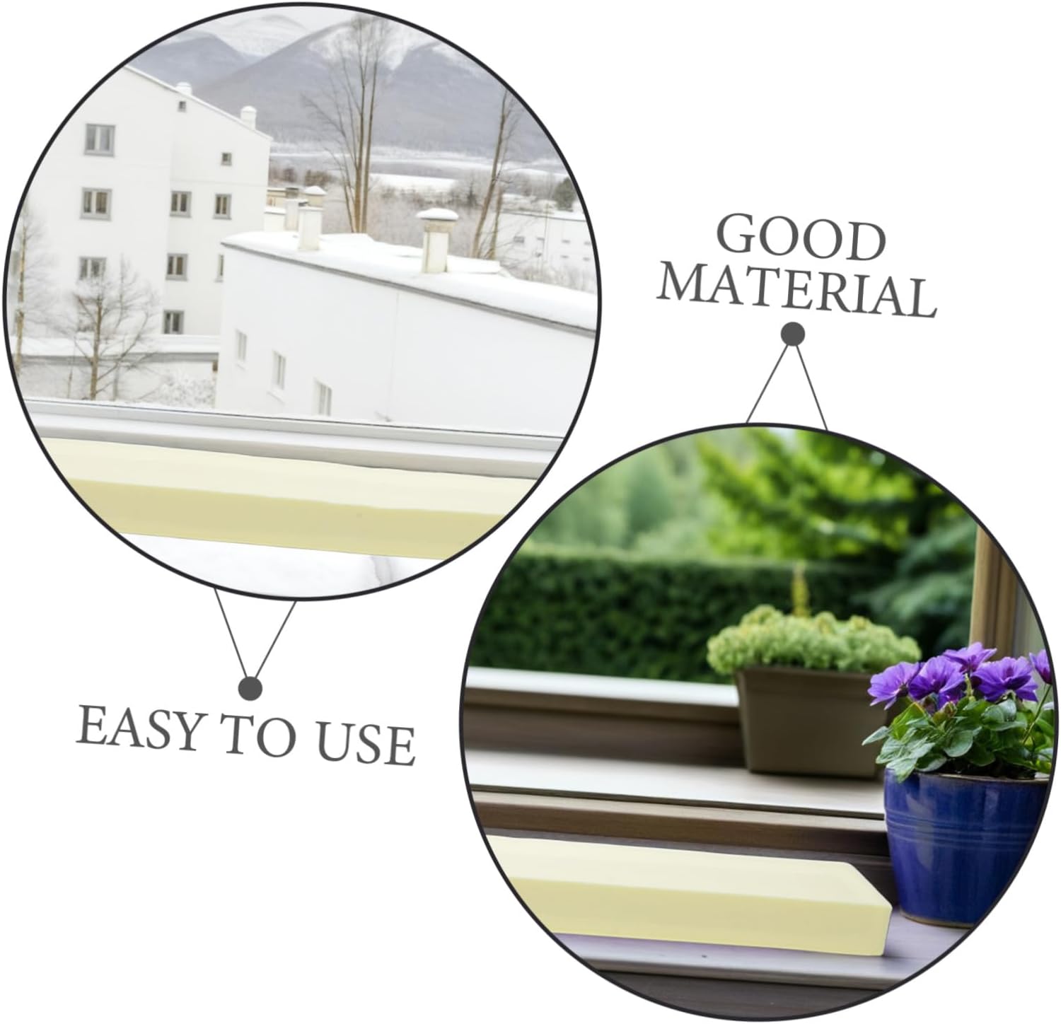 Window Moisture Absorber Sponge Strip, 2pcs Large 50x6.8x2.8cm Water Absorbing Tape for Window Condensation Prevention, Reusable Cuttable Moisture Absorbent Mat for Windowsills