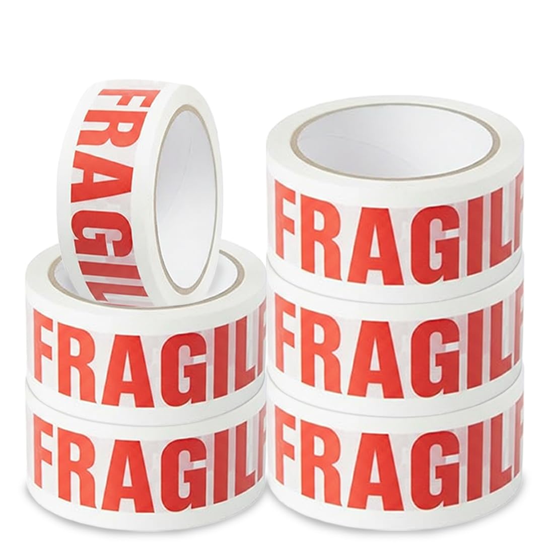 Stick Well Parcel Tape - 48mm X 66m, Heavy Duty, Low Noise, Secure & Sticky Fragile Tape for Packing Boxes, Moving Boxes, Packing Tape Strong for Moving House