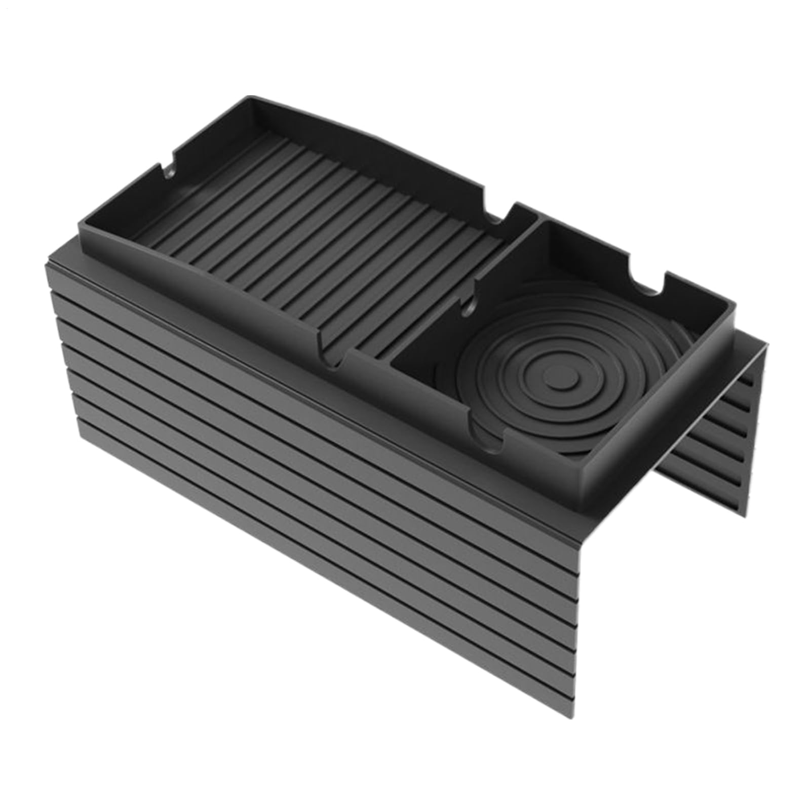Soporte para tazas de sofá con base de silicona flexible y ranuras para mandos de TV 8