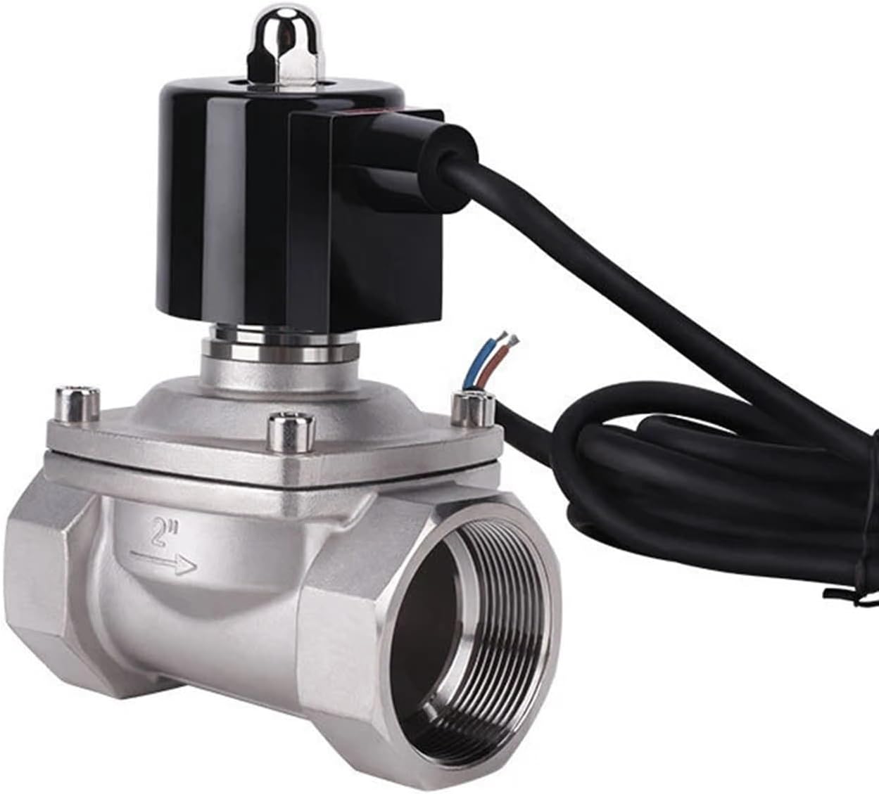 2" Normally Closed 304 Stainless Steel IP68 Waterproof Fountain Solenoid Valve 110V 24V 12V 24v for Underwater(BSP_110VAC_VIT-SEAL)