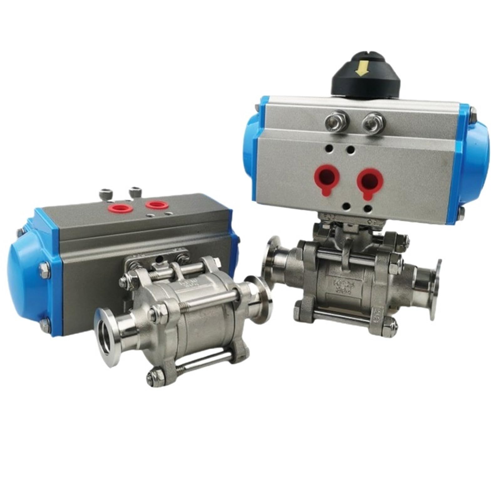 Válvula de bola neumática de alto vacío de 3 piezas con brida KF16 KF25, 1 unidad, acero inoxidable 304/316L(KF16,SS316L)