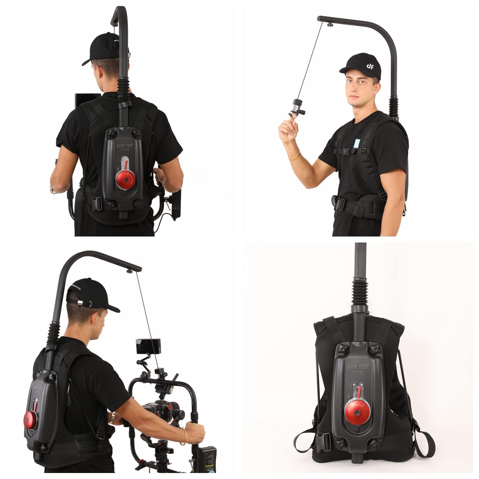 ER818 Kamizelka Podpierajaca Kamere Harness do Kamery i Gimbals | Adjustable Shoulder Body Support do DJI Ronin, Zhiyun Crane i Feiyu Gimbals, 8-18kg Udźwig