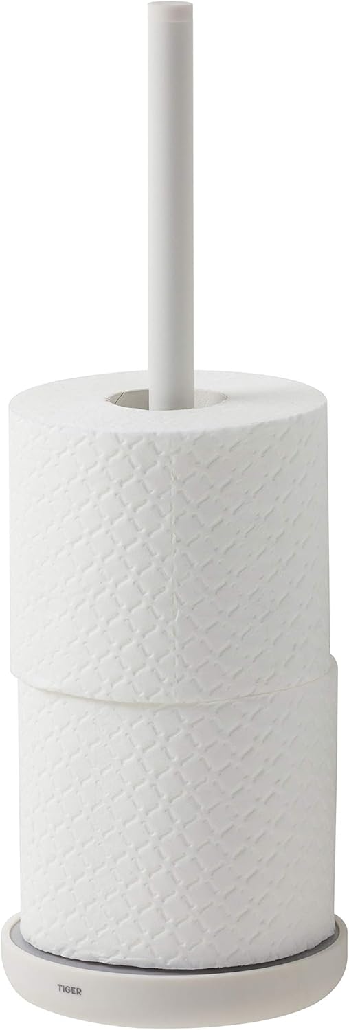 Tiger Urban Spare Toilet Roll Holder, Stainless Steel, White, 12.5 x 36 x 12.5 cm