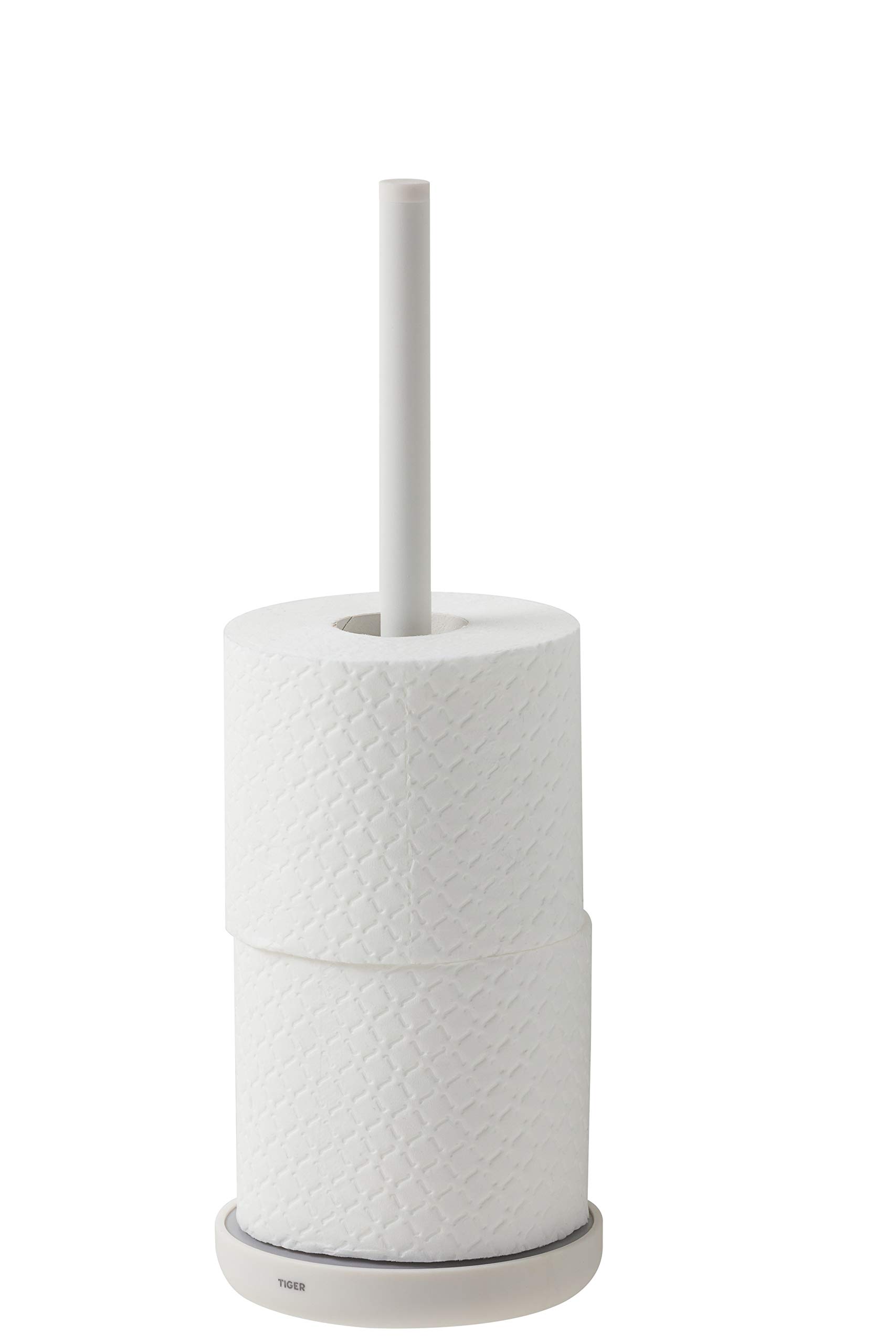 TIGER Urban Portarotolo di Riserva, Acciaio Inox, ABS, Bianco, 12,5 x 36 x 12,5 cm
