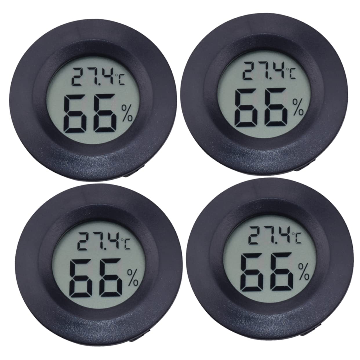 Digital Reptile PET Hygrometer Thermometer for Enclosure Embedded Acrylic Temperature Humidity Meter LCD Display for Bearded Dragons Snakes and Other Reptiles