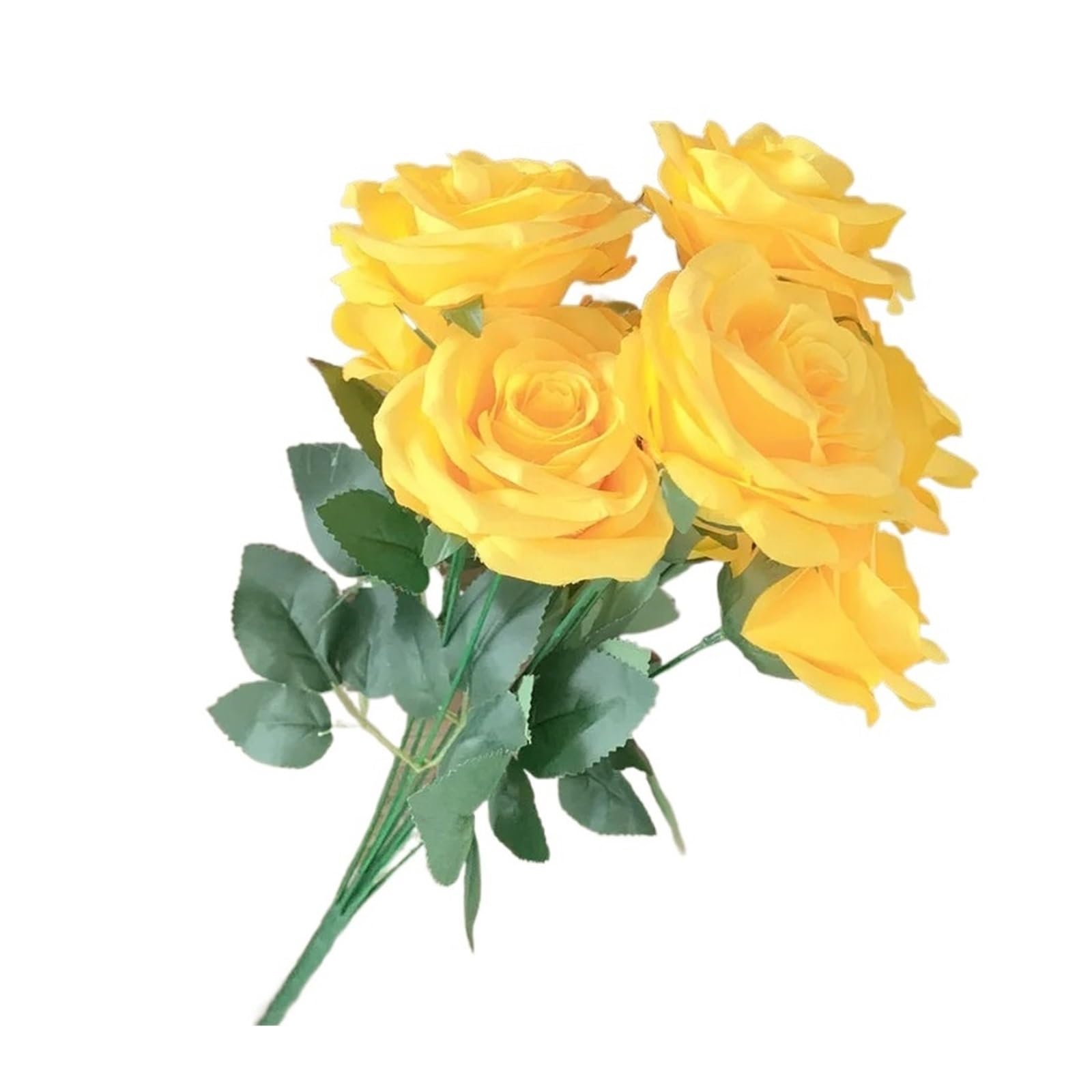 Casetlong 1PC Bouquet Artificial Flower Yellow Fake Living Room Decoration Wedding(Yellow)