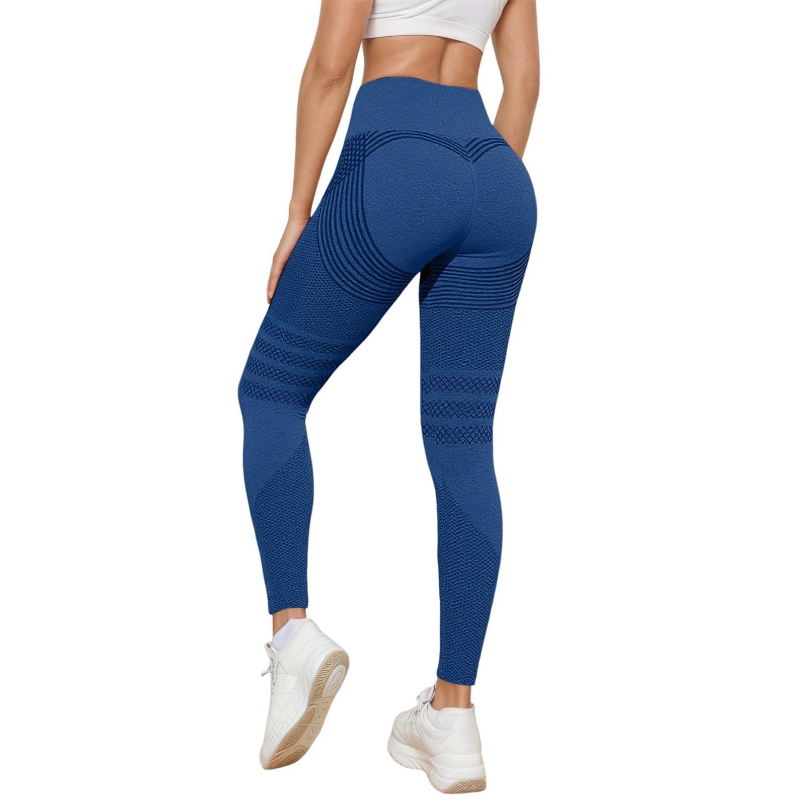 Women's Royal Blue Compression Leggings Anti Cellulite High Waisted Workout Gym Leggings Uk Tummy Control Butt Lifting Yoga Pants Seamless Sports Running Leggins Trousers Plus Size 4XL