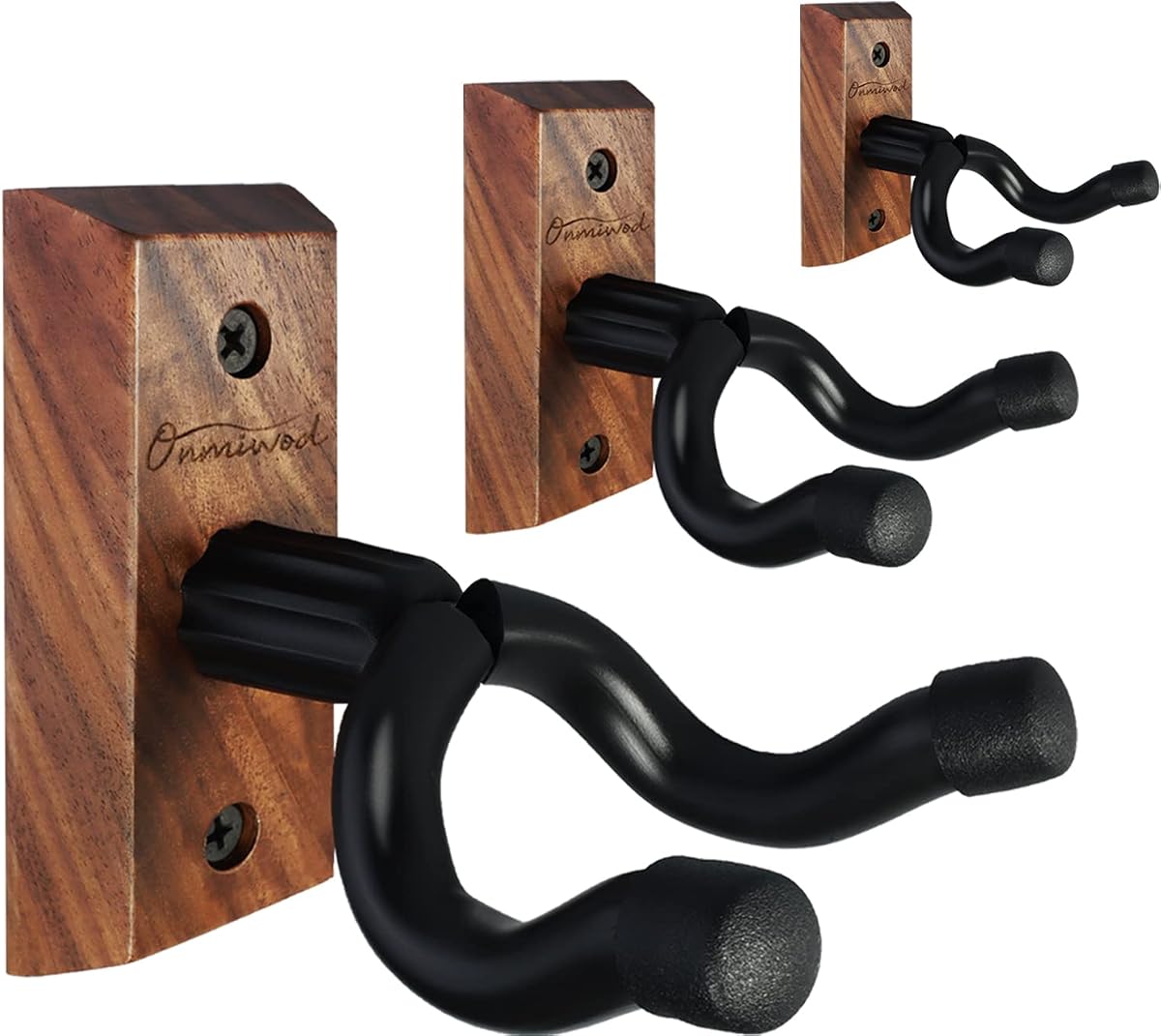Guitar Wall Mount 3 Pack Walnut