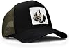 Kurt Logolu Siyah-Haki Trucker Şapka