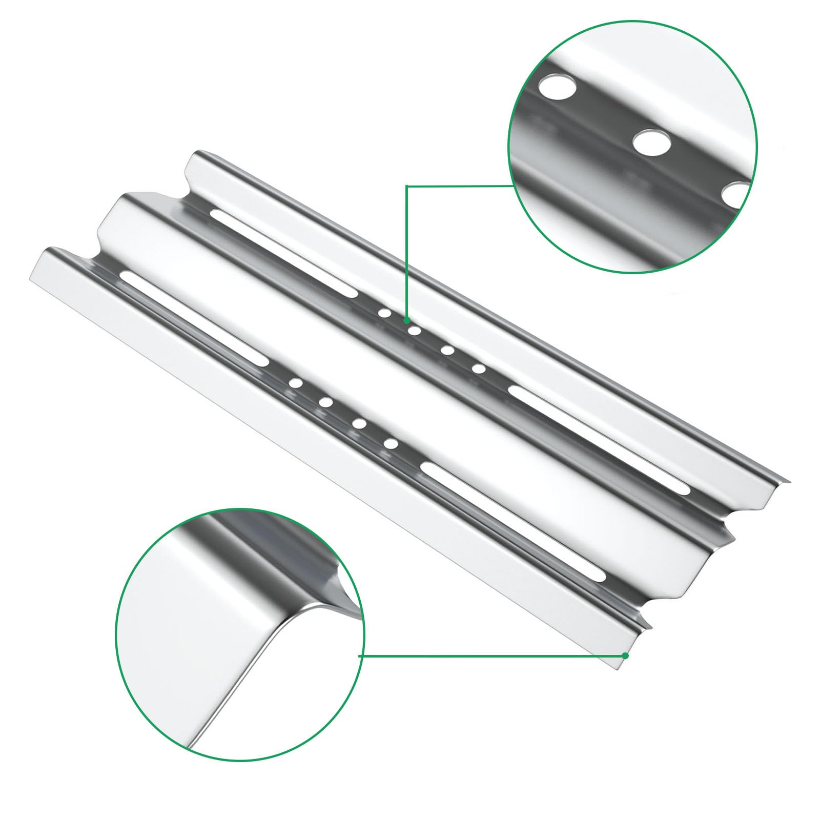 WELL GRILL Sear Plate & Bruciatore - Set di 3 tubi per barbecue a gas Napoleon Legend LEX 485 605 730 Series, Prestige 500, Rogue 365, LD485RB, LD485RSIB, in acciaio inox