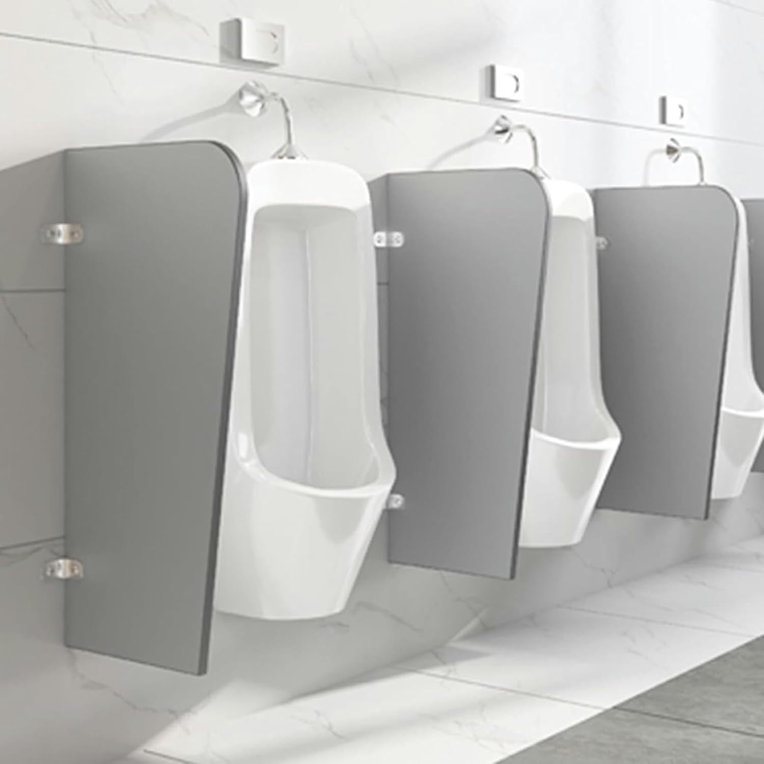 Toilet Partition Urinal Divider, Wall-Mounted Urinal Privacy Screen with 304 Stainless Steel Corner Code, Urinal Partition Divider Screen for Schools/Kindergartens-1