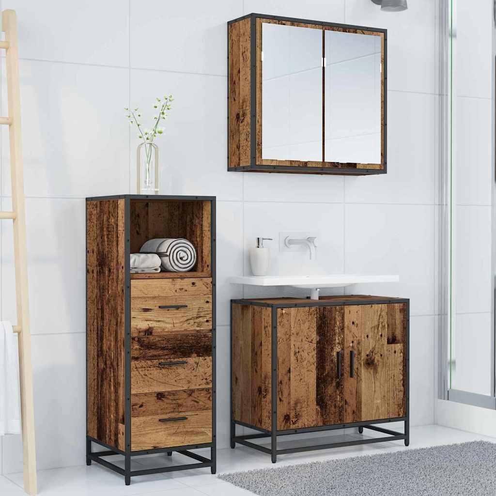 Juego de Muebles de Baño Madera Vieja 35 x 37,5 x 100 cm Madera Mecanizada