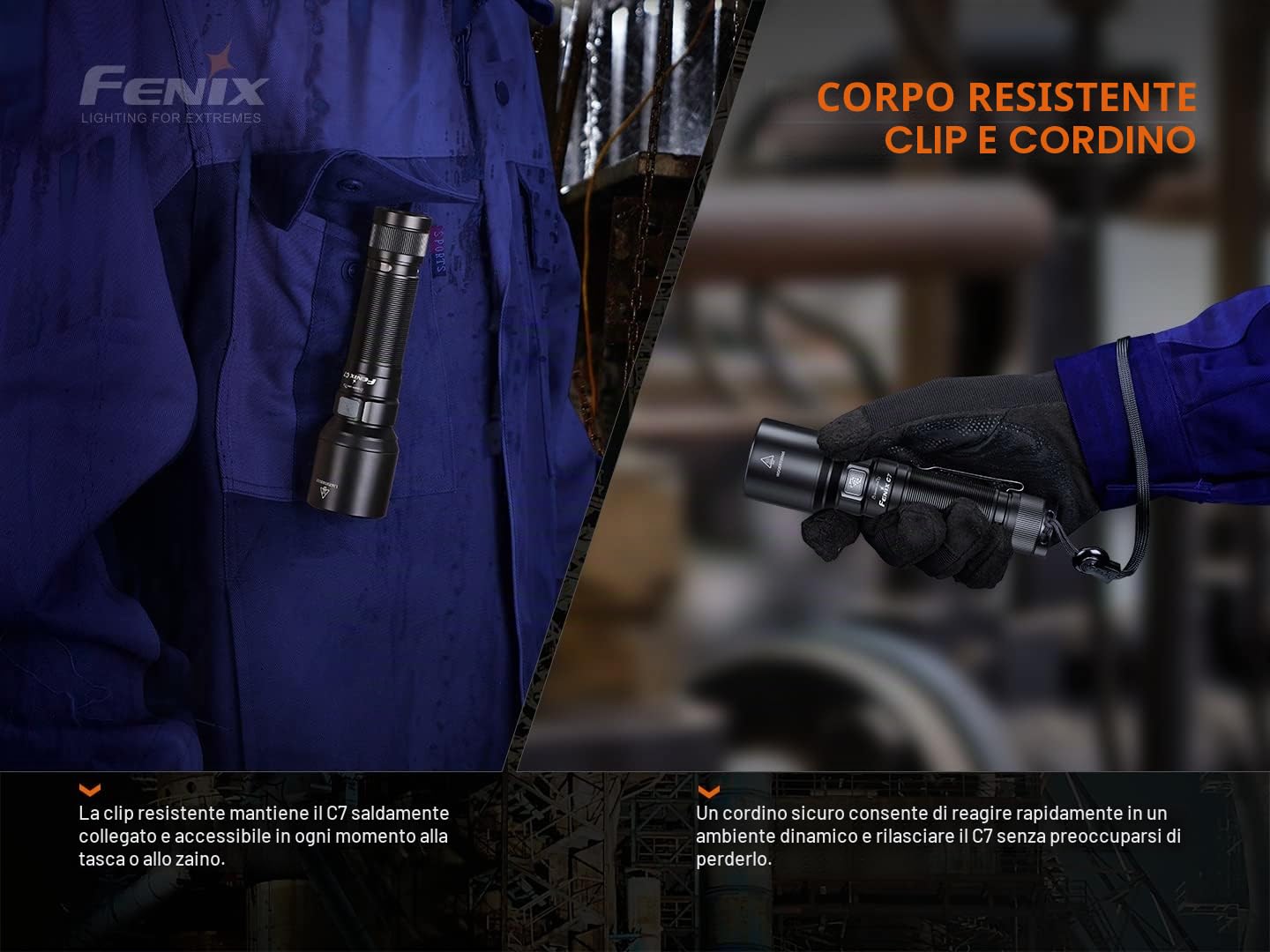 Fenix - Torcia rcaricabile C7 da 3000 Lumen