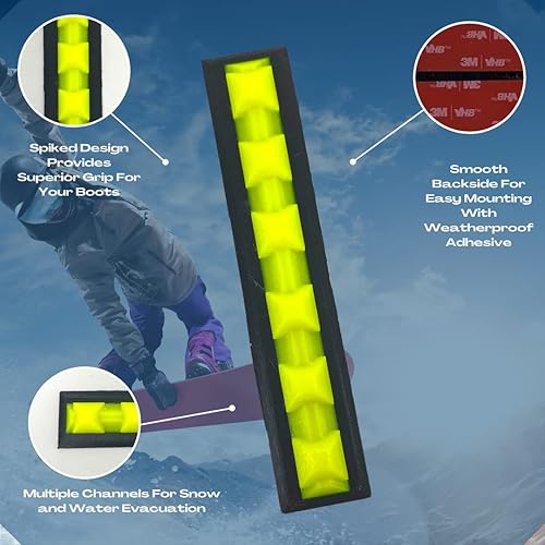 Miniatura 5 de FRESHe Almohadilla de snowboard - Patrón de espiga de perfil bajo - Almohadilla de pisoteo especializada diseñada para un mejor agarre y adherencia