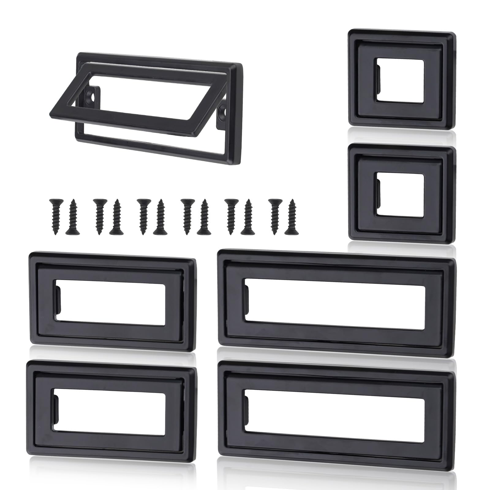 Fatiya 6 Packs Flush Pull Handle with Screws, Zinc Alloy Trap Door Ring Pull Hardware Accessories