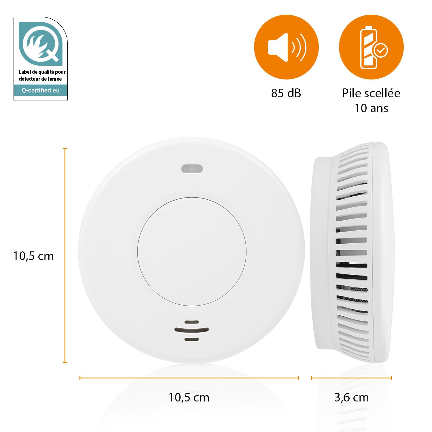 EI650WF Détecteur De Fumée – DAAF Pile Lithium Scellée 10 Ans Interconnectable Nug35219